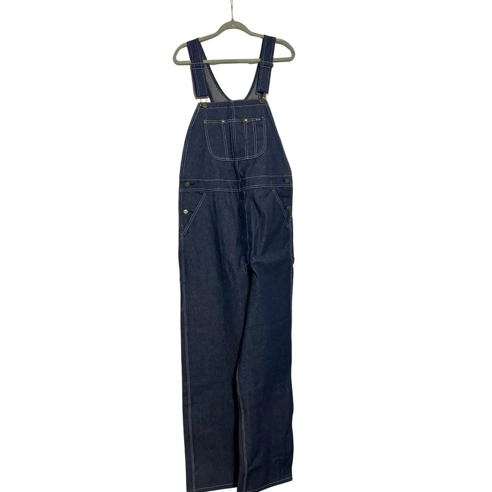 Vintage Key Denim Bib Overalls NWT 34x34 Carpenter‎ Workwear USA Cotton